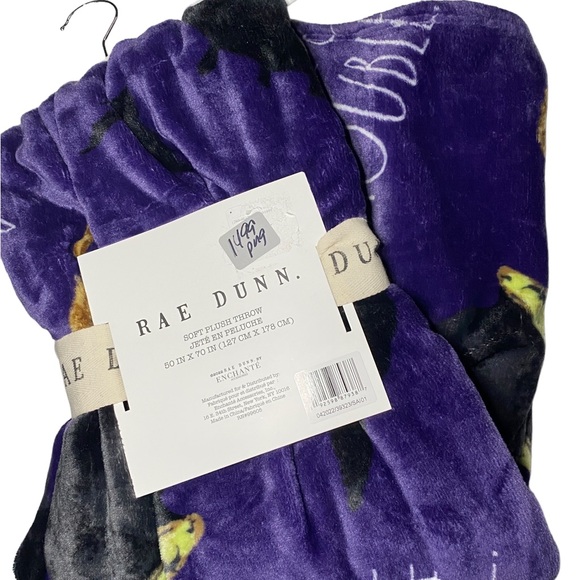 RAE DUNN PURPLE SUPER SUPER PLUSH THROW - Size 50” x 70” - Picture 11 of 12
